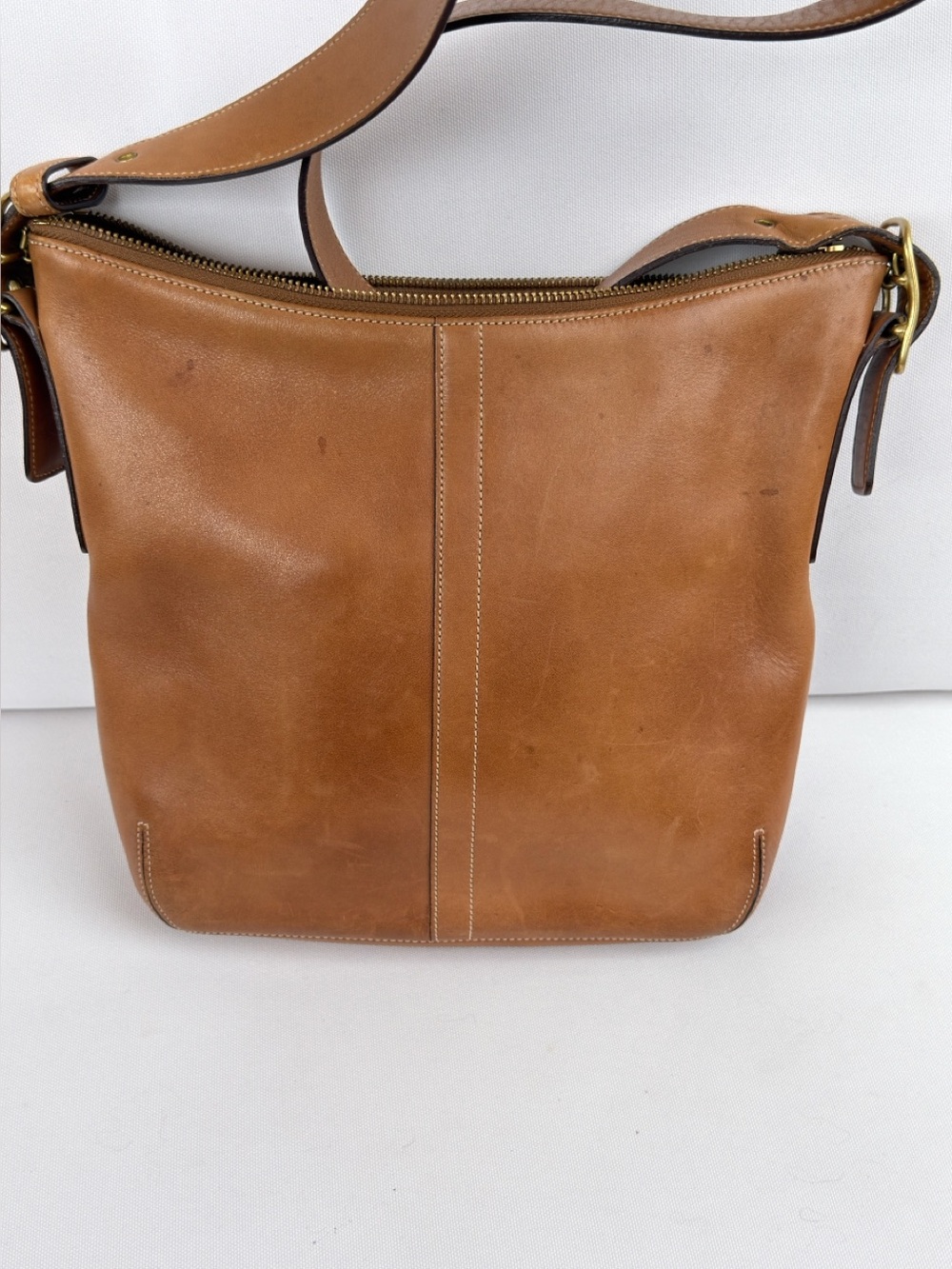 Coach Y2K Legacy Leather Shoulder Bag Tan Brown Bucket Crossbody Vintage 9328 - Picture 3 of 14